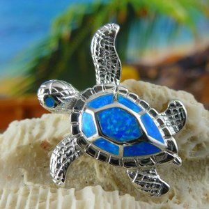 STERLING SILVER BEAUTIFUL HIGH POLISHED SEA TURTLE